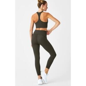 SPANX Booty Boost Skinny Dark Olive Green Classic Yoga Pants Medium